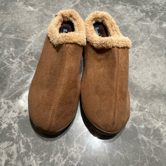 NEW Men’s Memory Foam Wembley Indoor/Outdoor Slippers Brown Size XXLARGE 13-14 - Picture 4 of 5